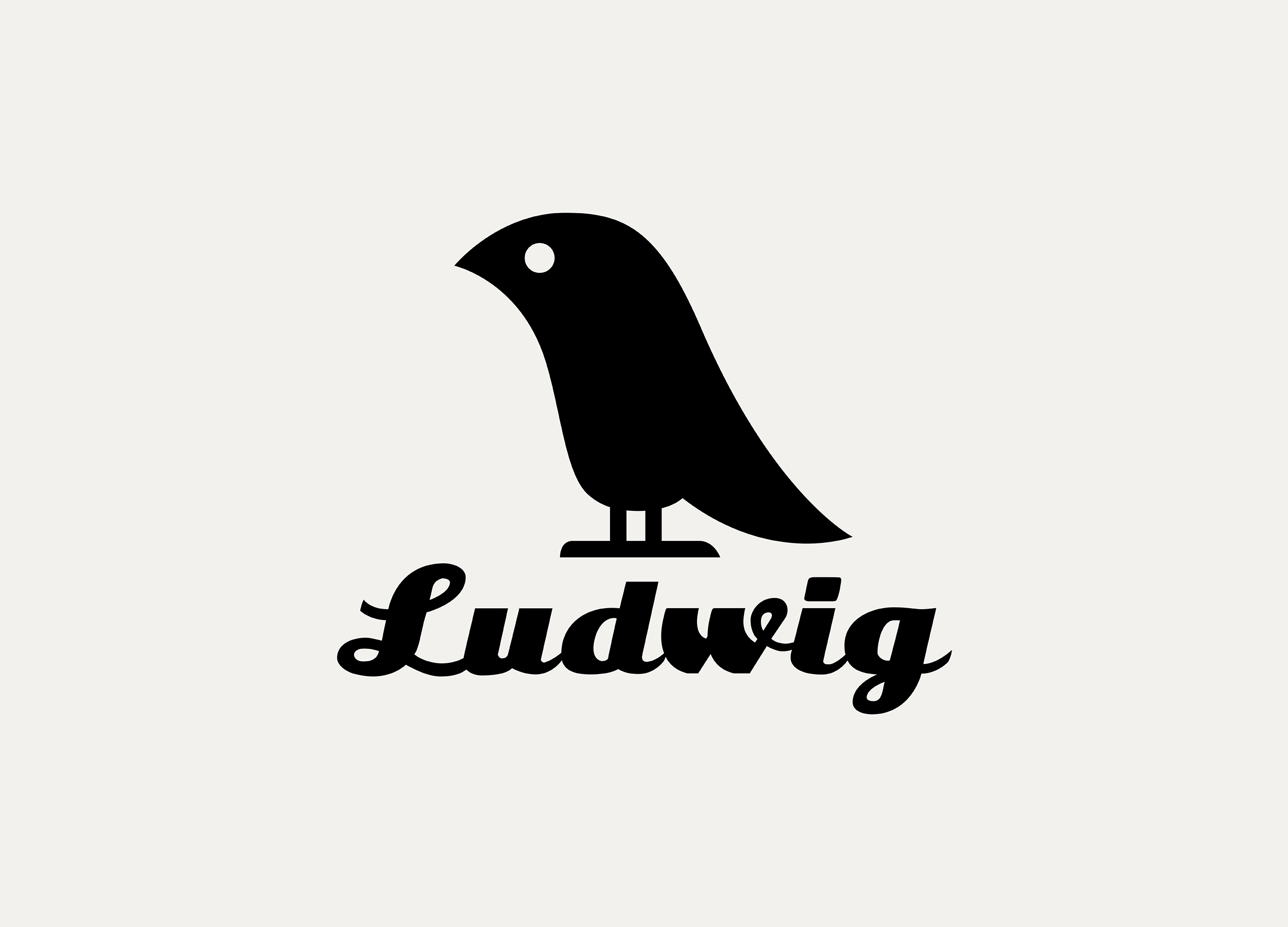 Logo für das Duisburger Plattenlabel Ludwig, auf dem Künstler wie die Flowerpornoes, Tom Liwa, Werner Muth oder Sebastian Hackel erscheinen.